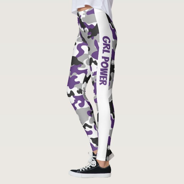 Camouflage Lila GRL Power Leggings (Links)