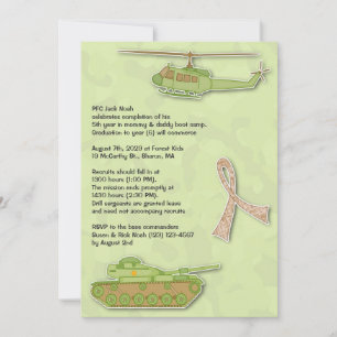 Camouflage Militärische Einladung zum Geburtstag