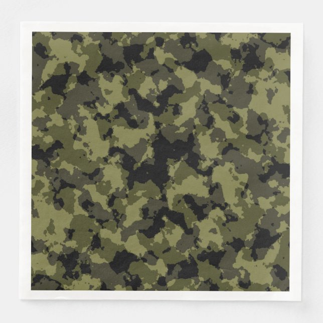 Camouflage militärischer Stil Serviette (Vorderseite)