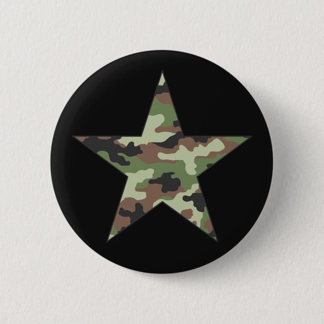Camouflage Military Star Button (Vorderseite)