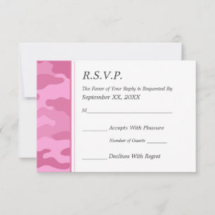 Camouflage Military Wedding RSVP Karte