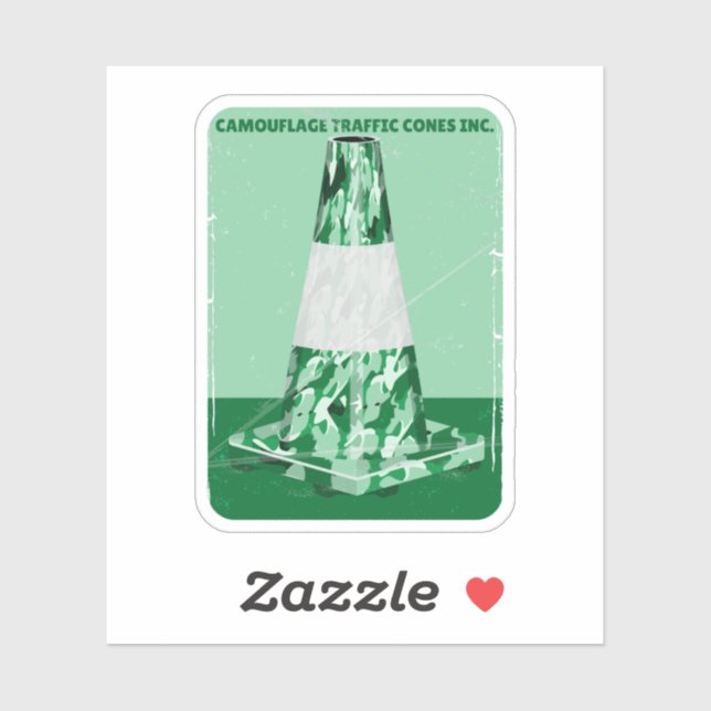 Camouflage mit dem Kegel Aufkleber (Blatt)