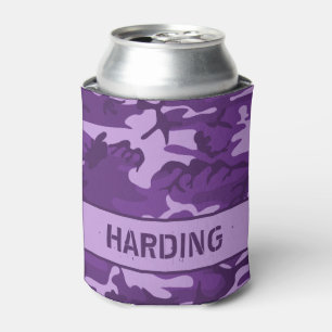 Camouflage Mit Monogramm Lila Can Cooler Dosenkühler