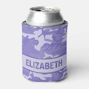 Camouflage Mit Monogramm Lila Can Cooler Dosenkühler
