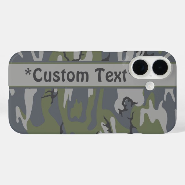 Camouflage mit überzogenem Text Case-Mate iPhone Hülle (Rückseite (Horizontal))