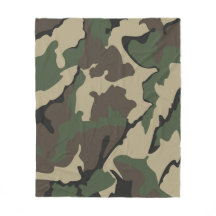 Camouflage, mittlere Fleece-Decke