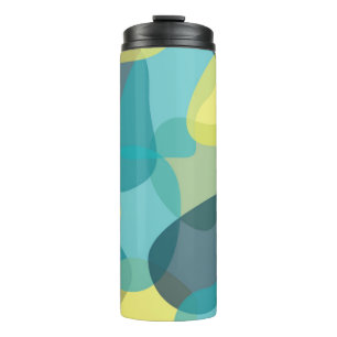 Camouflage, modern, cool, trendig, städtisch geome thermosbecher
