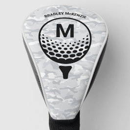 Camouflage Monogramm Golfer Name Golf Headcover