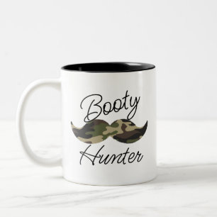 Camouflage Mustache Tasse, Funny Hintern Hunter Zweifarbige Tasse