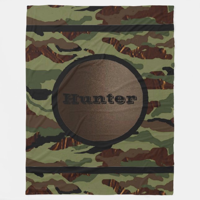 Camouflage Muster 1 Fleece Blanket Hunter (Vorderseite)