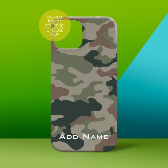 Camouflage Muster für Jäger oder Militär mit Namen Case-Mate iPhone Hülle (Personalized Phone Case - subtle name)