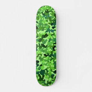 Camouflage Muster - Grün Blau Skateboard