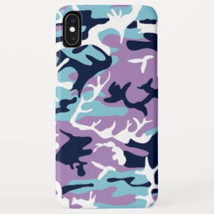 Camouflage-Muster - lila Marine-Blau-Weiß Case-Mate iPhone Hülle