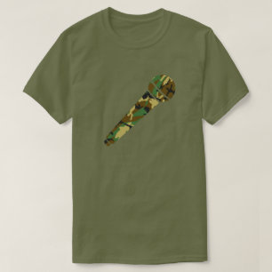 Camouflage Muster Mikrofon der Holzlandschaft T-Shirt