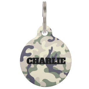 Camouflage Muster mit dem Namen Take Me Zuhause In Haustiermarke