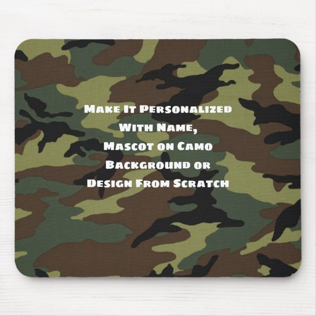 Camouflage Muster Mouse Pad, Personalisiert Name M Mousepad (Vorne)