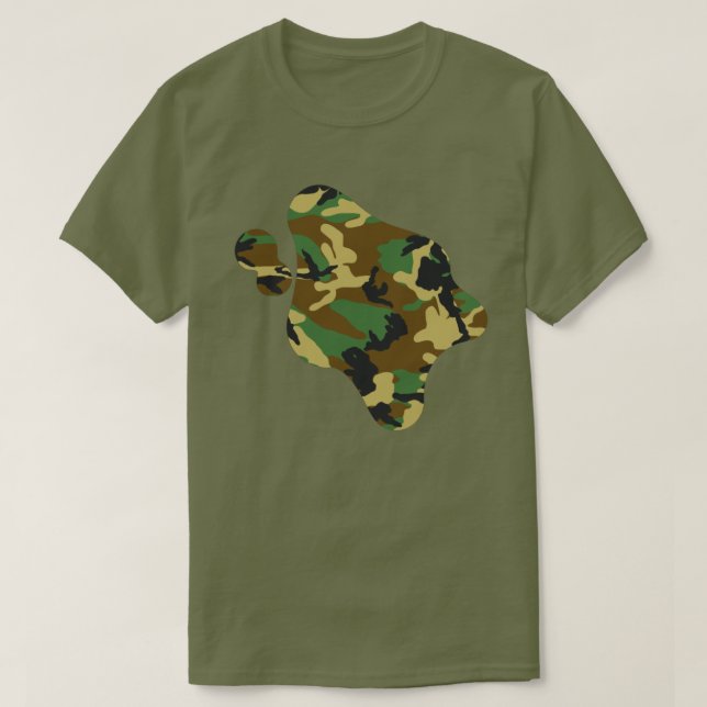 Camouflage Muster Paint Platsch T-Shirt (Design vorne)