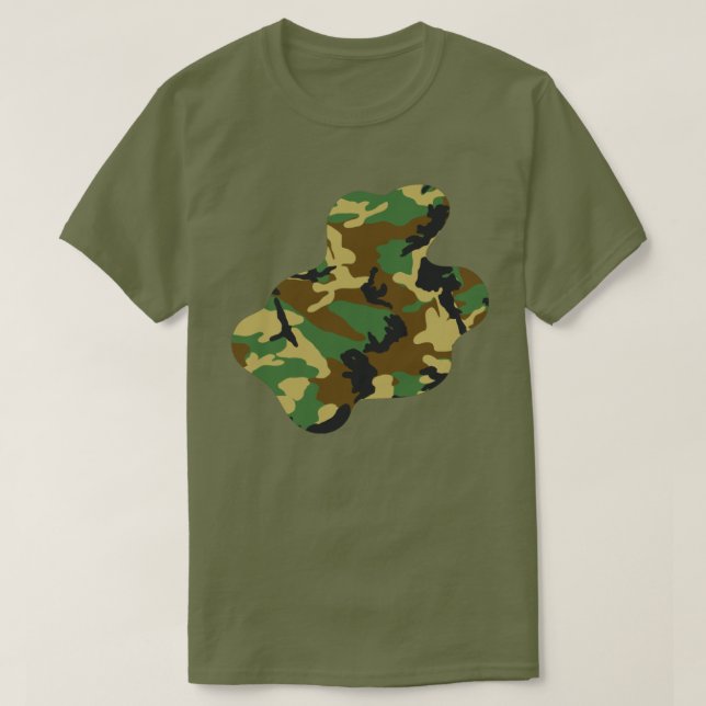 Camouflage Muster Paint Platsch v3 T-Shirt (Design vorne)