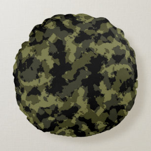Camouflage-Muster Rundes Kissen