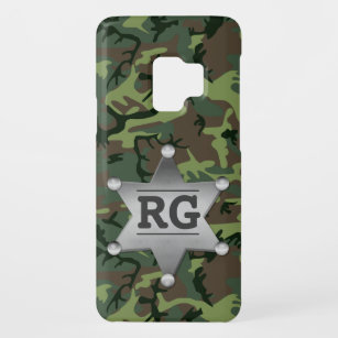 Camouflage Muster Sheriff Abzeichen Monogram Green Case-Mate Samsung Galaxy S9 Hülle