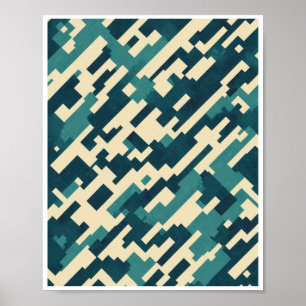 Camouflage Muster Vector Art Wall Poster Dekoratio