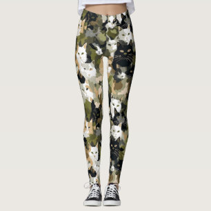 Camouflage Niedlich Katzen Leggings