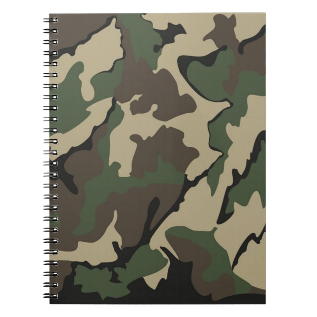 Camouflage, Notebook (80 Seiten B&W) Notizblock (Vorderseite)