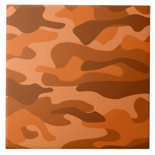 Camouflage Orange Monocolor Fliese