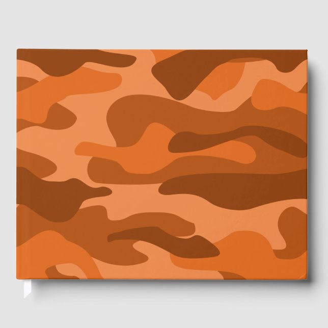 Camouflage Orange Monocolor Gästebuch (Vorderseite)