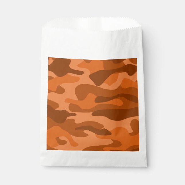Camouflage Orange Monocolor Geschenktütchen (Vorderseite)