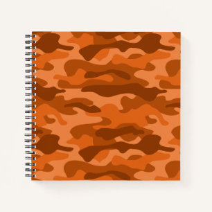Camouflage Orange Monocolor Notizbuch