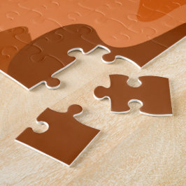 Camouflage Orange Monocolor Puzzle