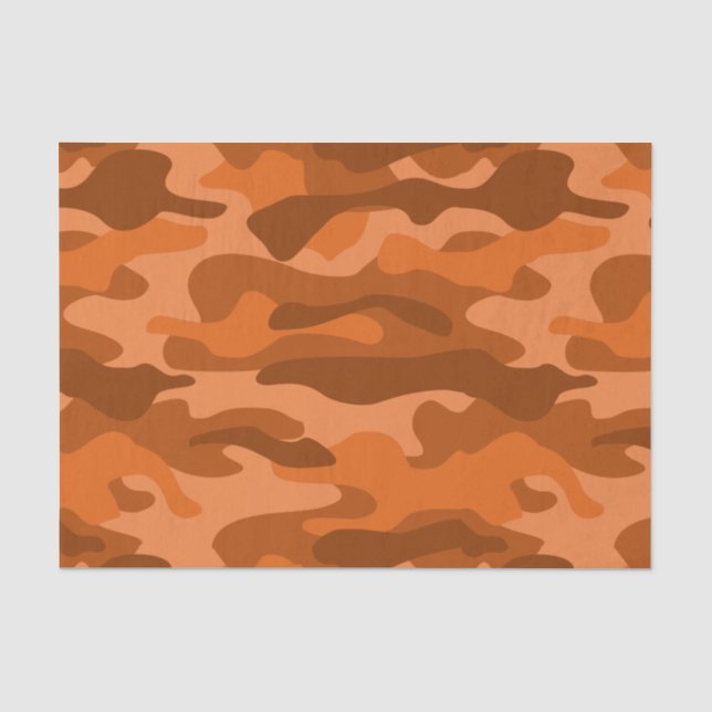 Camouflage Orange Monocolor Seidenpapier (Vorderseite)