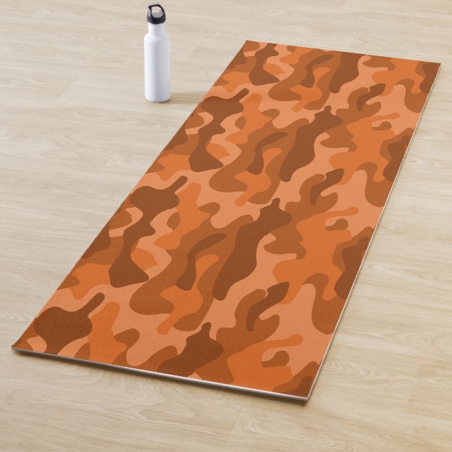 Camouflage Orange Monocolor Yogamatte (Beispiel)