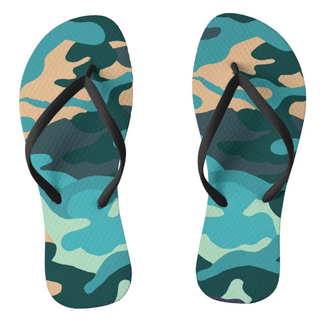 Camouflage Pair von Flip Flops (Fußbett)