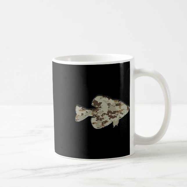Camouflage Pan Fish Silhouette Digitale Camouflage Kaffeetasse (Rechts)