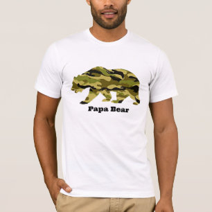 Camouflage Papa Bear Shirt - T-Shirt für den milit
