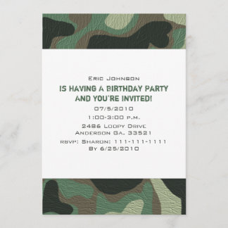 Camouflage-Party Einladungen