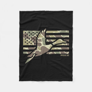 Camouflage Patriotic Mallard Duck Camouflage Flyin Fleecedecke