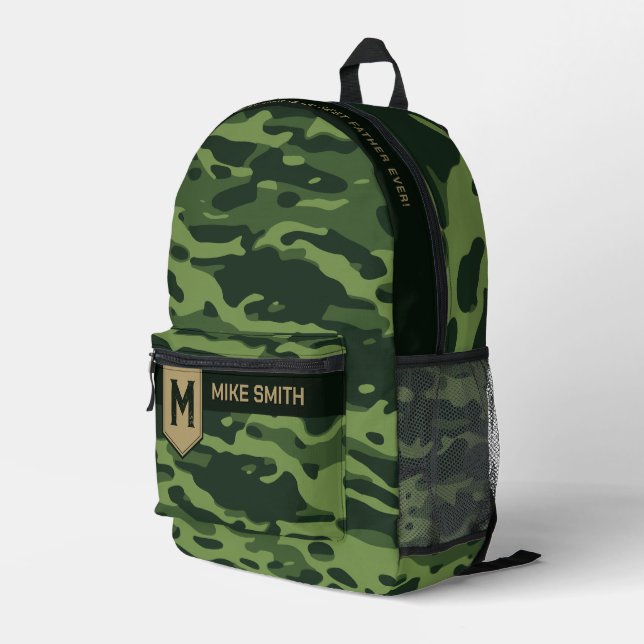 Camouflage Pattern Backpack für Mann/Vater Bedruckter Rucksack (Rückseitige Ecke Rechts)