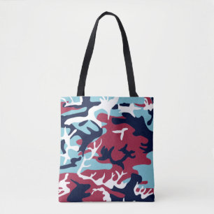 Camouflage Pattern - Burgund Navy White