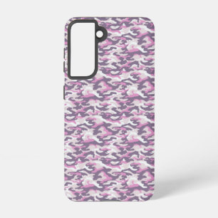 Camouflage Pattern in double Gray and Pink Samsung Galaxy Hülle