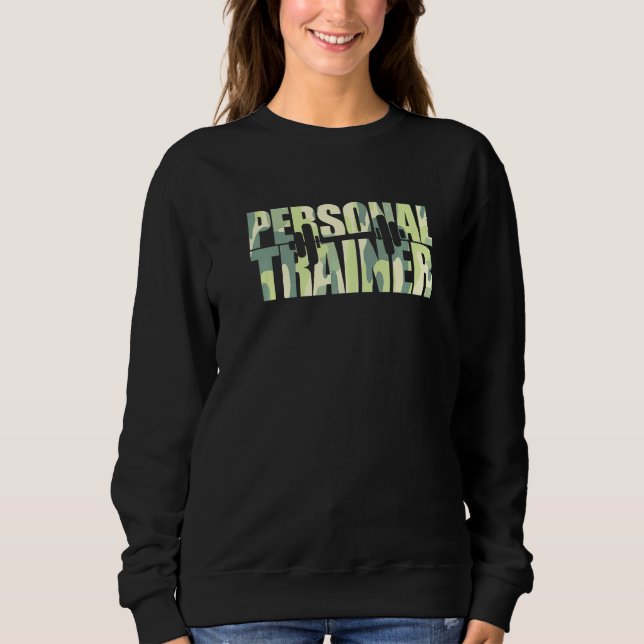 Camouflage Personal Trainer Camp Fitness Wellness  Sweatshirt (Vorderseite)