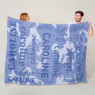 Camouflage Personalisiert Blue Fleecedecke