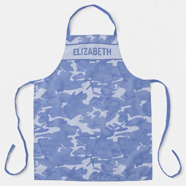 Camouflage Personalisiert Blue Schürze (Vorderseite)