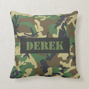 Camouflage Personalisiert Name Team Number Sports Kissen