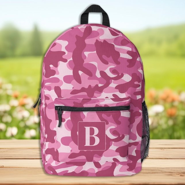 Camouflage Pink Coole Personalisierte Girl-Camoufl Bedruckter Rucksack (Von Creator hochgeladen)