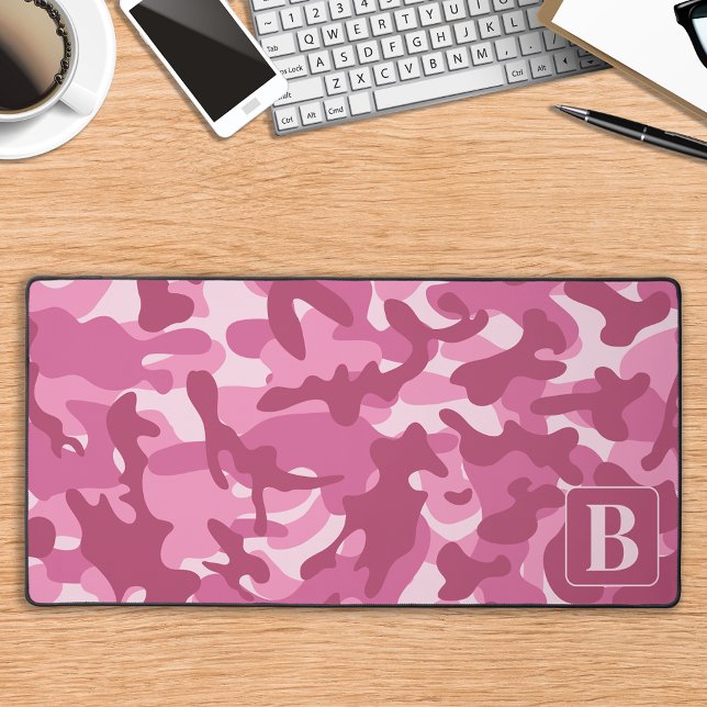 Camouflage Pink Coole Personalisierte Girl-Camoufl Schreibtischunterlage (Von Creator hochgeladen)