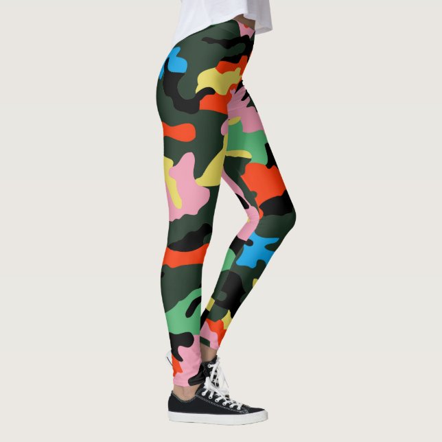 Camouflage PixDezines, blinkisch Leggings (Rechts)