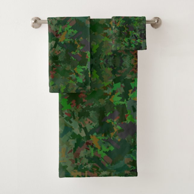 Camouflage Pixels Woods Badhandtuch Set (Insitu)